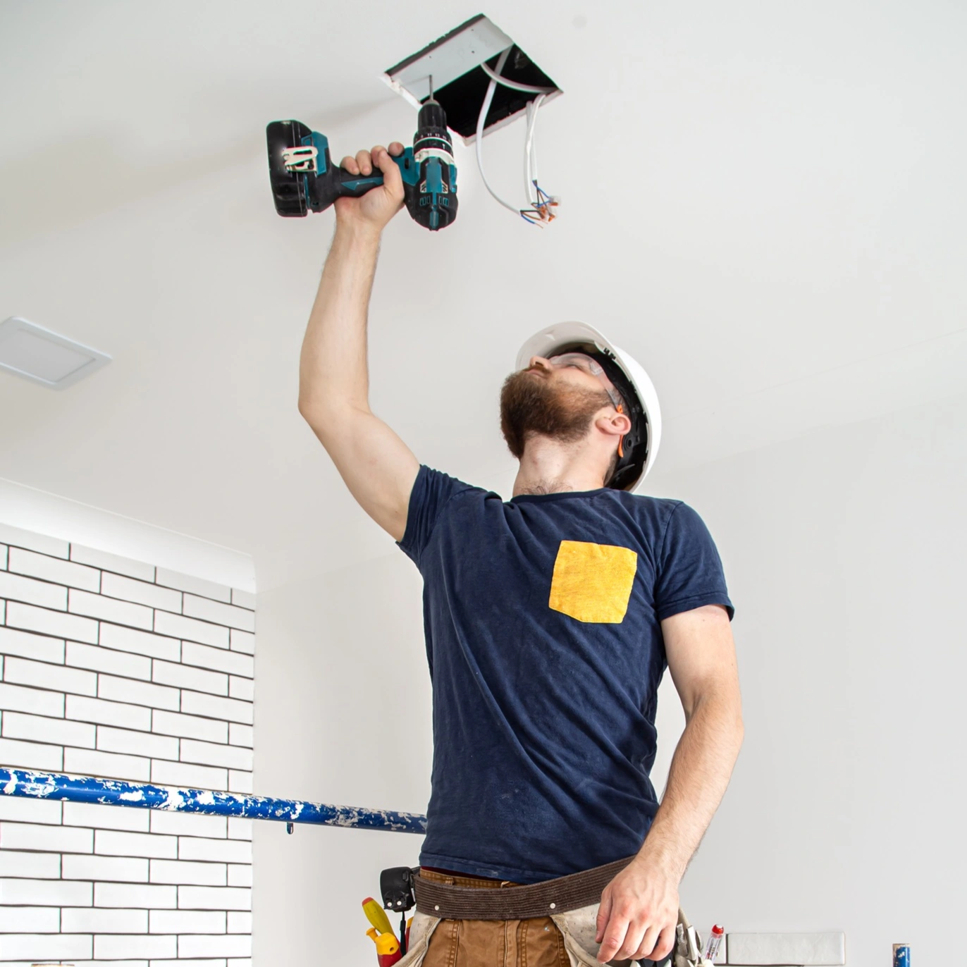Electrician at work